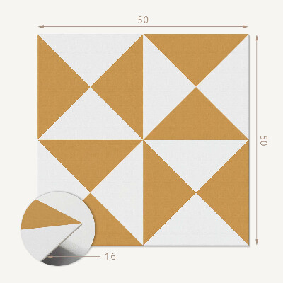 Štvorcový panel na stenu Trojuholníkový vzor v geometrickom štýle