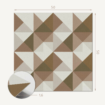 Štvorcový stenový panel Abstraktná trojuholníková geometria