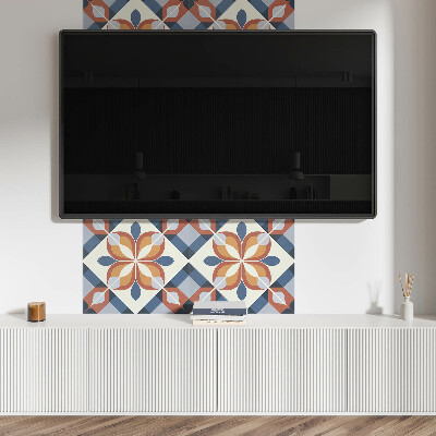 Samolepiaci panel na stenu Štýlový geometrický kvetinový vzor