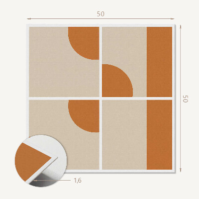 Štvorcový stenový panel Abstraktný geometrický vzor