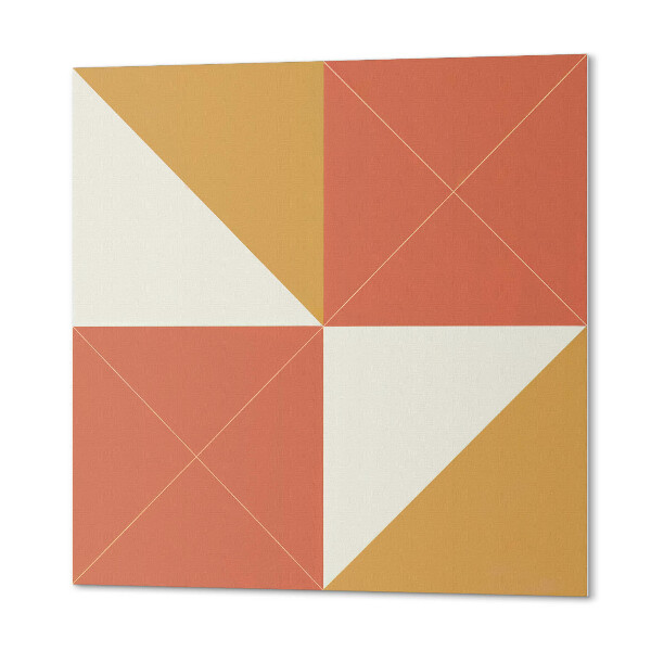Štvorcový panel na stenu Teplé geometrické akcenty