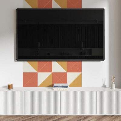 Štvorcový panel na stenu Teplé geometrické akcenty