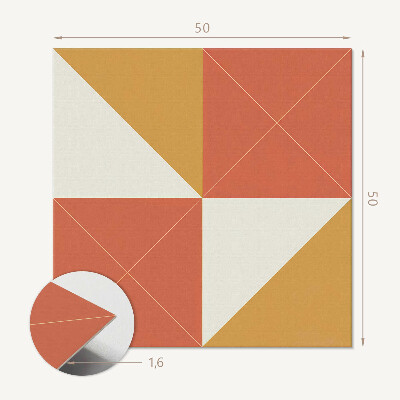 Štvorcový panel na stenu Teplé geometrické akcenty