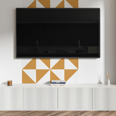Štvorcový stenový panel Geometria trojuholníka vložená do štvorcov