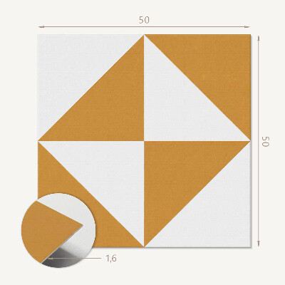Štvorcový stenový panel Geometria trojuholníka vložená do štvorcov