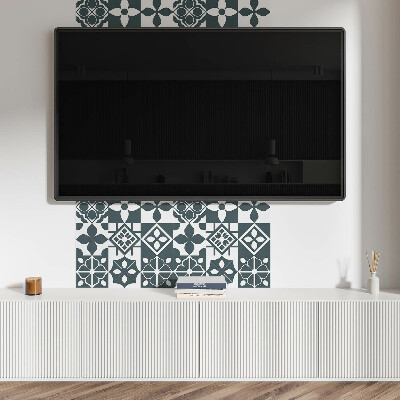 Štvorcový stenový panel Geometrické tvary na dlaždiciach