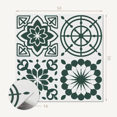 Štvorcový stenový panel Kvety v geometrických tvaroch