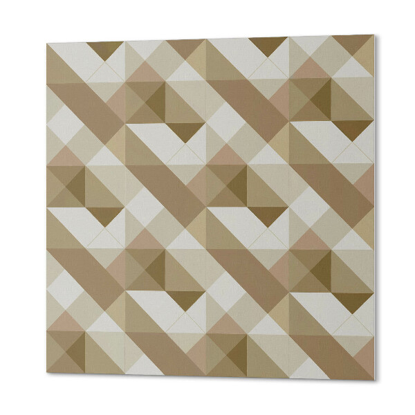 Samolepiaci panel na stenu Geometrický motív v odtieňoch prírody