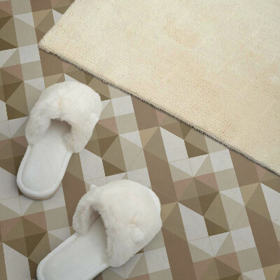 Samolepiaci panel na stenu Geometrický motív v odtieňoch prírody