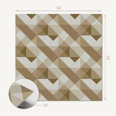 Samolepiaci panel na stenu Geometrický motív v odtieňoch prírody