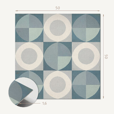 Štvorcový panel na stenu Geometrický vzor s kruhmi