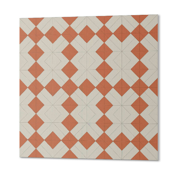 Štvorcový stenový panel Geometria kosoštvorcov v mriežke