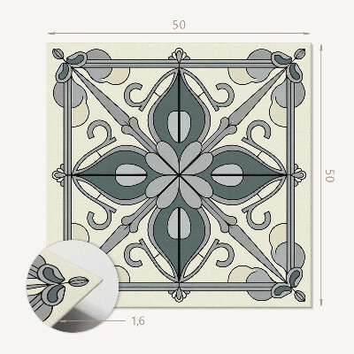 Samolepiaci panel na stenu Kvety s elegantným zdobením