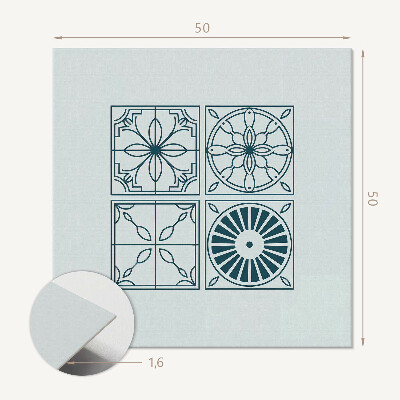 Samolepiaci panel na stenu Geometria v kachľovej verzii