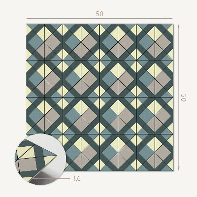 Štvorcový panel na stenu Vzor geometrickej mriežky