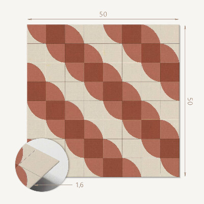 Štvorcový panel na stenu Štýlový geometrický vlnitý vzor