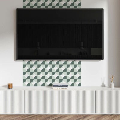 Samolepiaci panel na stenu Vzor s kruhmi a štvorcami v geometrii