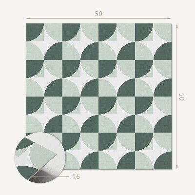Samolepiaci panel na stenu Vzor s kruhmi a štvorcami v geometrii