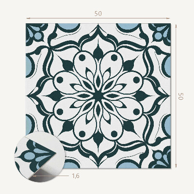 Samolepiaci panel na stenu Mandala s kvetinovým vzorom