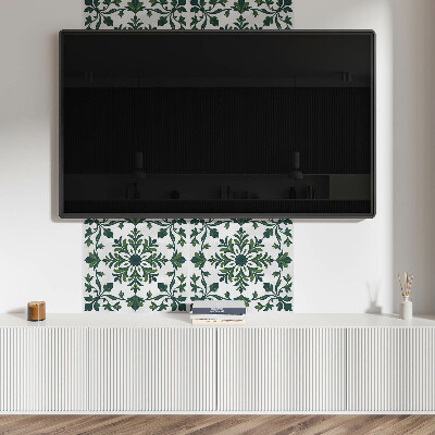 Štvorcový panel na stenu Dekoratívny rastlinný vzor s ornamentami