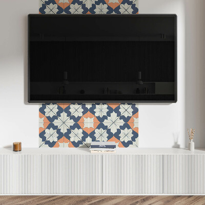 Štvorcový stenový panel Kvety v modernom geometrickom štýle