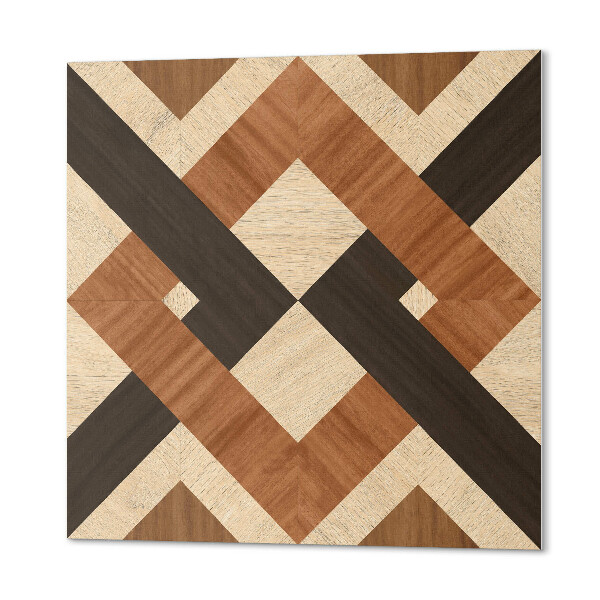 Štvorcový panel na stenu Geometrický vzor dreva