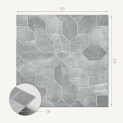 Štvorcový stenový panel Geometrická mozaika v šesťhrannom usporiadaní
