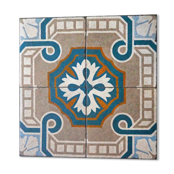 Štvorcový stenový panel Dekoratívne ornamenty v mozaikovom prístupe