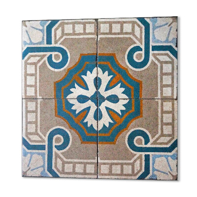Štvorcový stenový panel Dekoratívne ornamenty v mozaikovom prístupe