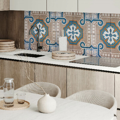 Štvorcový stenový panel Dekoratívne ornamenty v mozaikovom prístupe