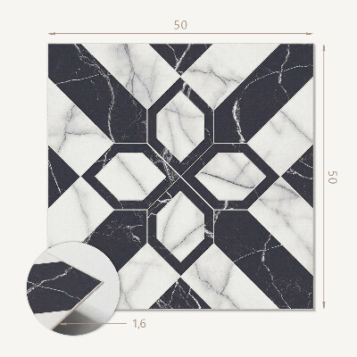 Samolepiaci panel na stenu Geometrické motívy inšpirované mramorom