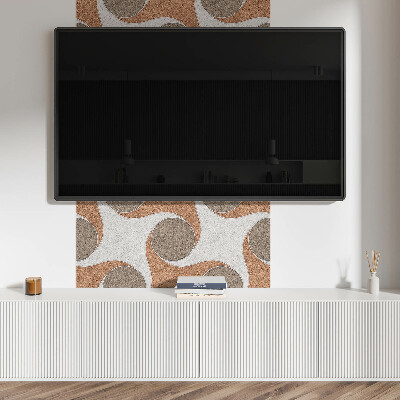 Štvorcový stenový panel Okrúhle vlny v harmónii