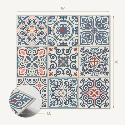 Štvorcový panel na stenu Geometria mozaikových tvarov