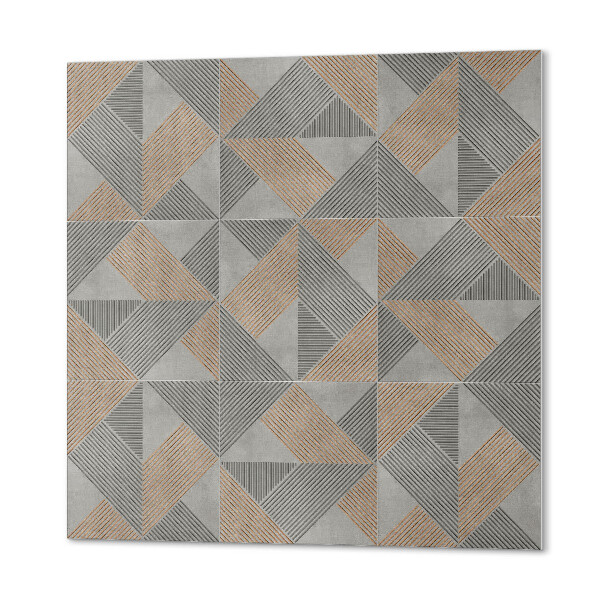 Štvorcový stenový panel Štýlové geometrické trojuholníky
