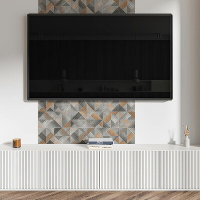 Štvorcový stenový panel Štýlové geometrické trojuholníky