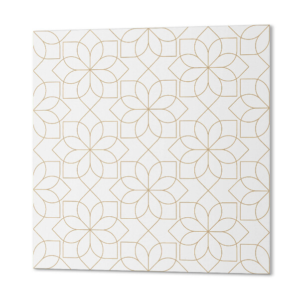 Štvorcový stenový panel Moderný kvetinový motív s geometrickými tvarmi