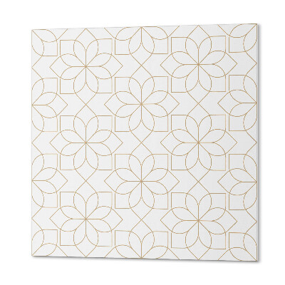 Štvorcový stenový panel Moderný kvetinový motív s geometrickými tvarmi