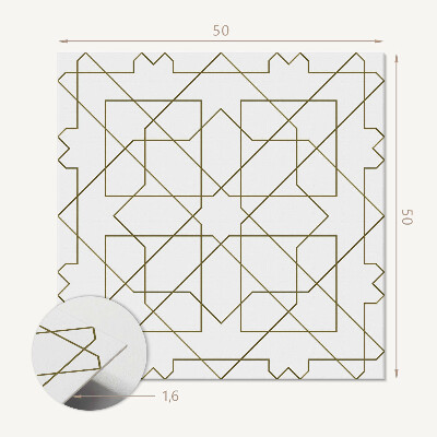 Štvorcový panel na stenu Štýlové rozloženie geometrických línií