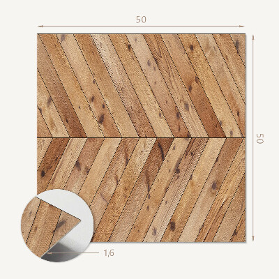 Samolepiaci panel na stenu Štýlový diagonálny vzor dosky
