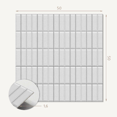 Štvorcový panel na stenu Hladká mozaika v geometrickom prevedení