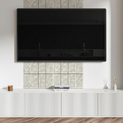 Štvorcový panel na stenu Svetlé 3D dlaždice vo vertikálnom usporiadaní