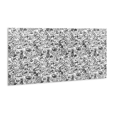 Nástenný panel PVC Čiernobiela abstrakcia