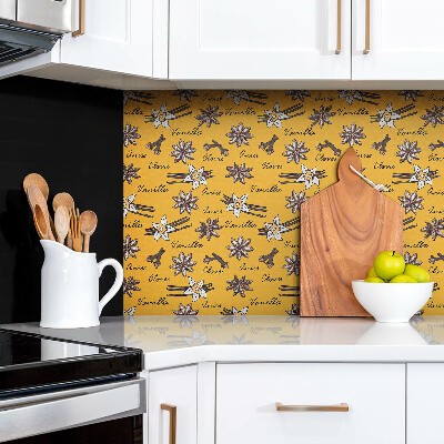 Dekoratívny nástenný panel Žlté vanilkové motívy