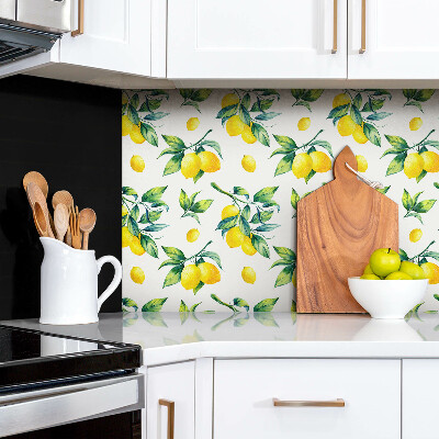 Dekoratívny nástenný panel Vetvičky listov a citrónov
