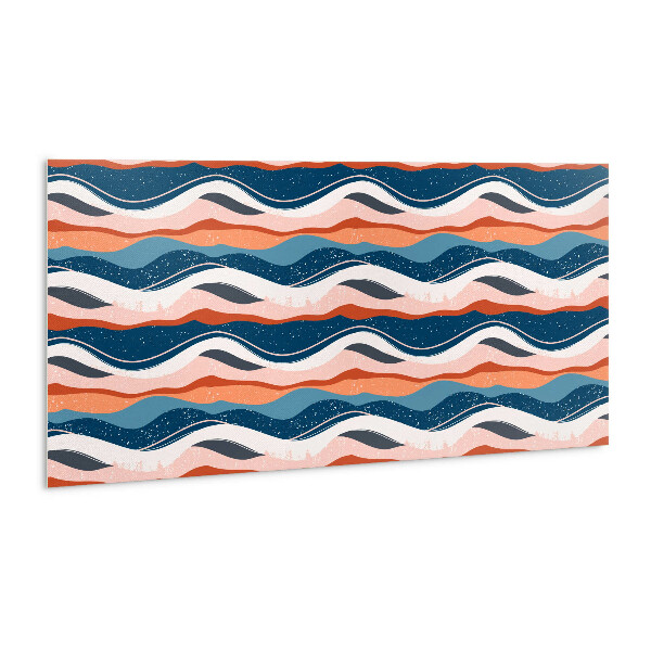 Stenový panel Abstraktné farebné vlny