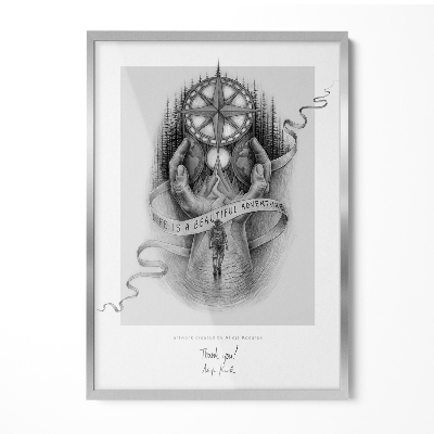 Nadčasový čierny rám 50x70