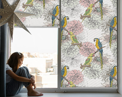 Roleta na okno Papagáje na vetve