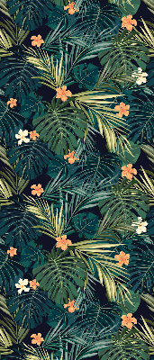 Roleta na okno Tropické listy a kvety