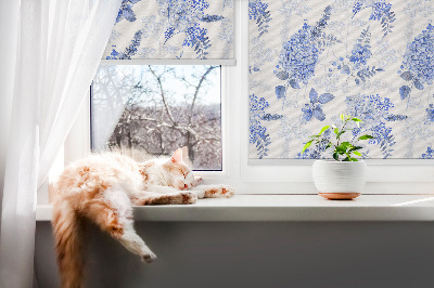 Roleta na okno Modré kvety