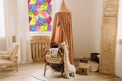 Roleta na balkon Farebné mačky